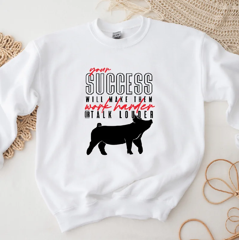 Women's Blouse with Square NeckPig Success Crewneck (S-3XL) - Multiple Colors!