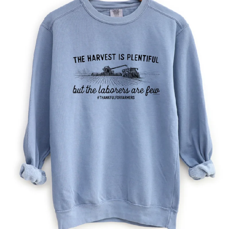 Women's Blouse with Shirt CollarThe Harvest Is Plentiful But The Laborers Are Few Crewneck (S-3XL) - Multiple Colors! Women's Blouse with Shirt CollarThe Harvest Is Plentiful But The Laborers Are Few Crewneck (S-3XL) - Multiple Colors!
