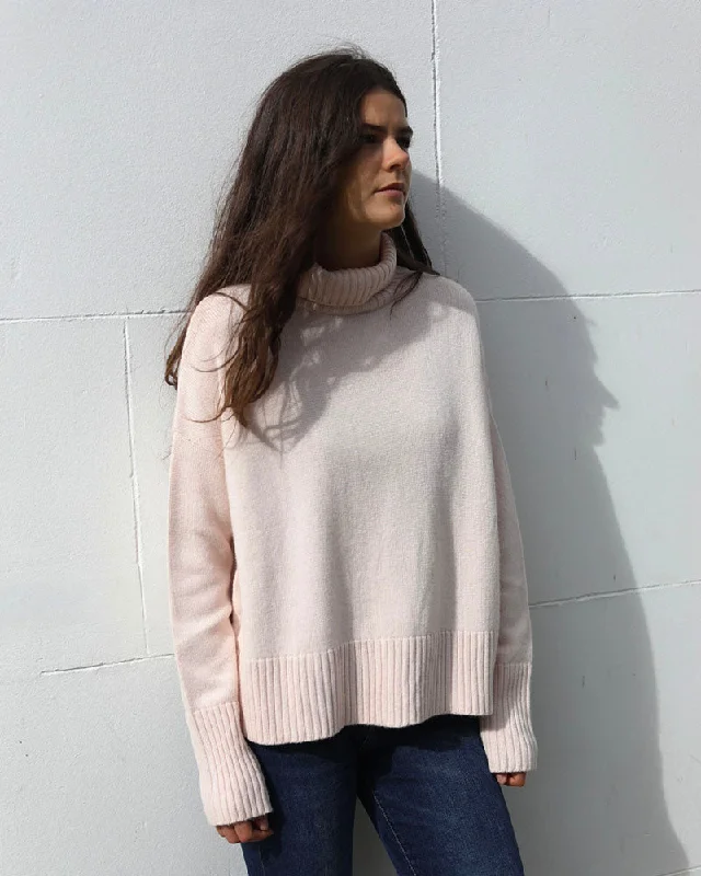 Women's Blouse for Special OccasionsSoft Pink College Polo | Cashmere Lambswool