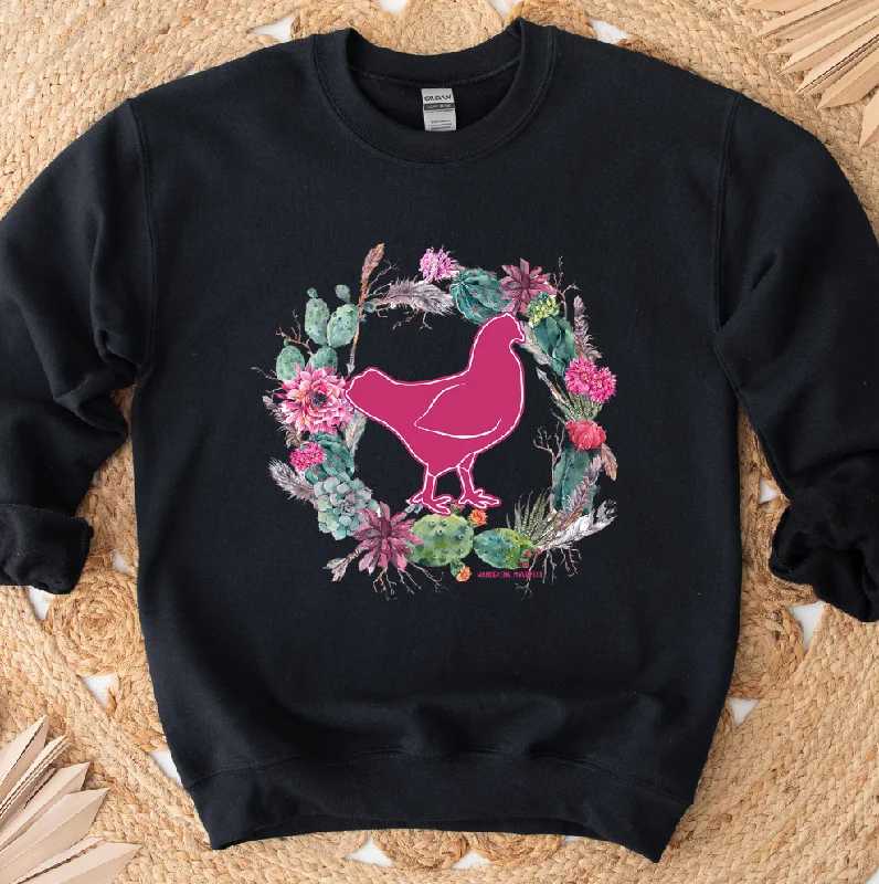 Women's Blouse with Mandarin CollarChicken Cactus Wreath Crewneck (S-3XL) - Multiple Colors! Women's Blouse with Mandarin CollarChicken Cactus Wreath Crewneck (S-3XL) - Multiple Colors!