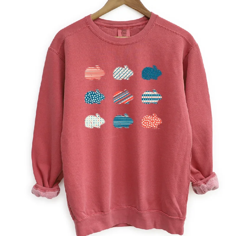 Women's Blouse with Wide CollarPatriotic Bundle Rabbit Crewneck (S-3XL) - Multiple Colors!