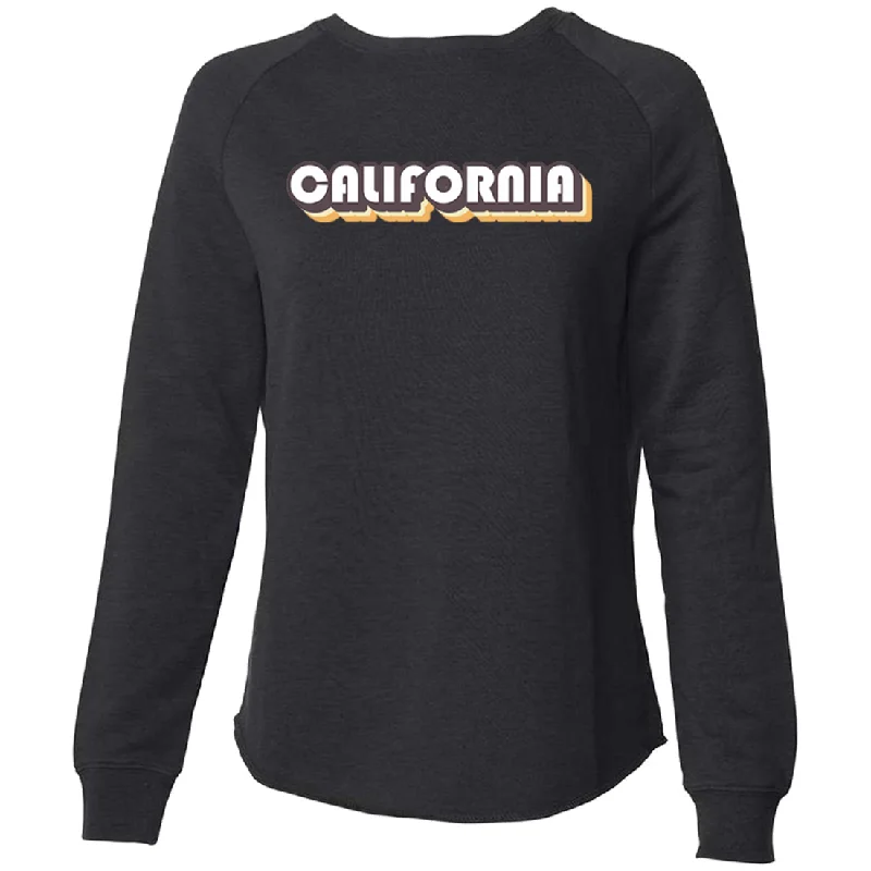 Women's Blouse with Wide CollarCalifornia 70's Skater Logo Super Soft Crewneck Sweater