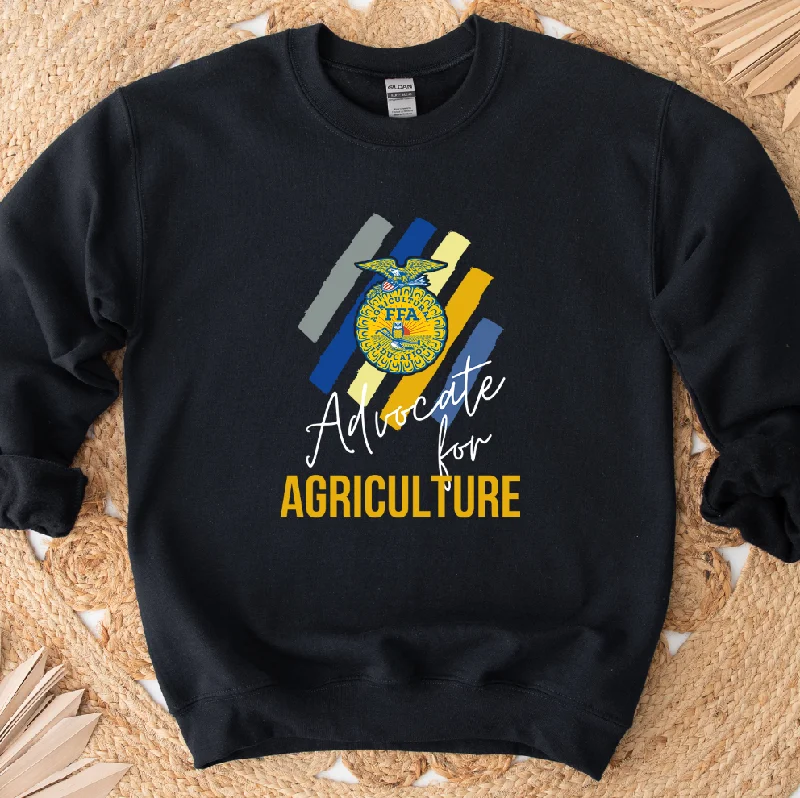 Women's Blouse with Keyhole CollarEmblem Agvocate For Agriculture Color Crewneck (S-3XL) - Multiple Colors!