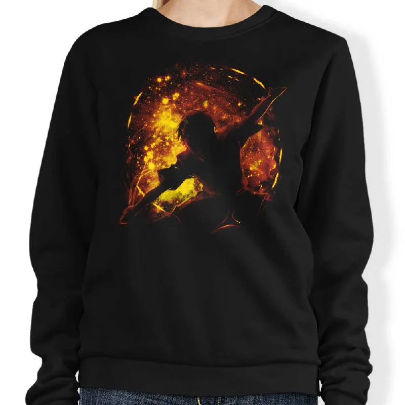 Women's Blouse with Low CollarSpace Flame - Sweatshirt
