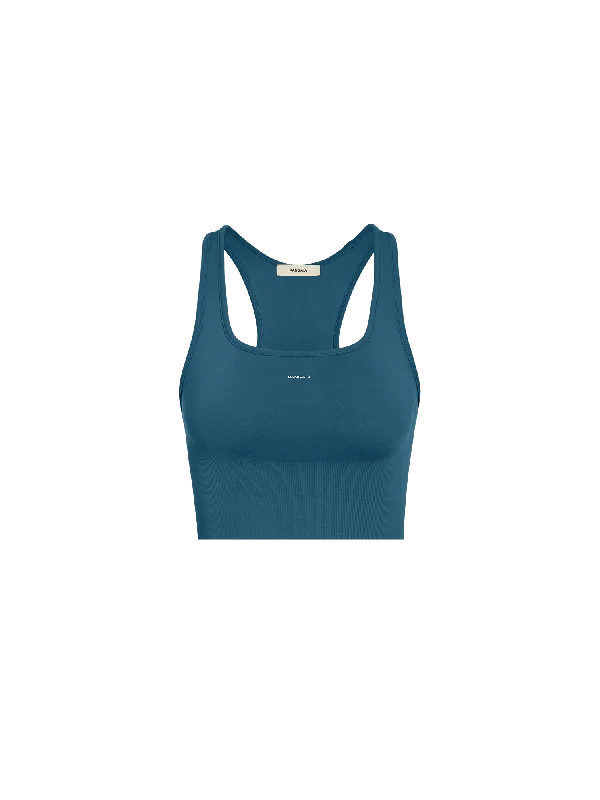 Women's Blouse with Peter Pan CollarWomen's Plant-Stretch Compressive Sports Bra—storm blue
