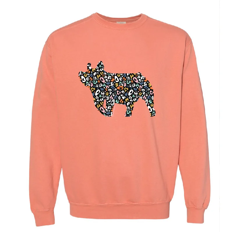 Women's Blouse with LaceColorful Cheetah Pig Crewneck (S-3XL) - Multiple Colors!