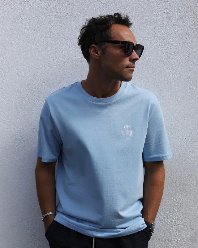 Women's Blouse with Mandarin CollarPuglia T | Baby Blue