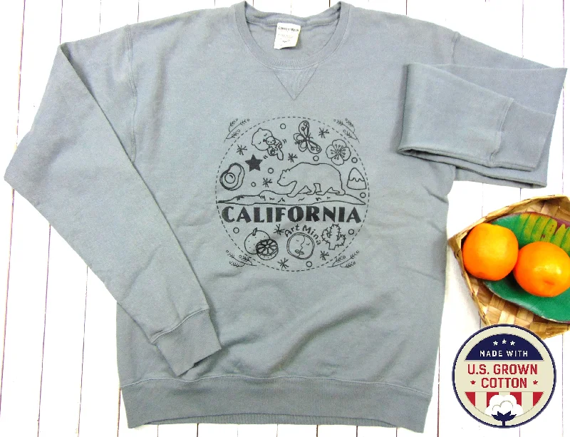 Women's Blouse with Sweetheart NeckUnisex Sweatshirt "California Bear"[American Grown Cotton] FREE SHIPPING