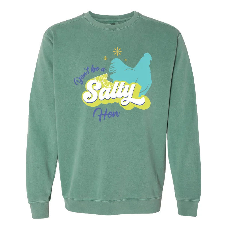 Women's Blouse with Low CollarDon't Be A Salty Hen Crewneck (S-3XL) - Multiple Colors!