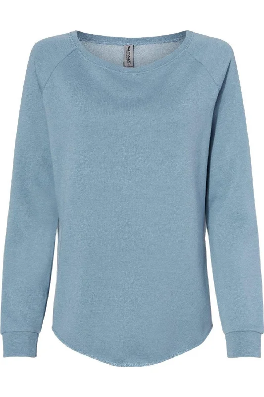 Women's Blouse with Square CollarIndependent Trading Co. Women´s California Wave Wash Crewneck Sweatshirt Women's Blouse with Square CollarIndependent Trading Co. Women´s California Wave Wash Crewneck Sweatshirt