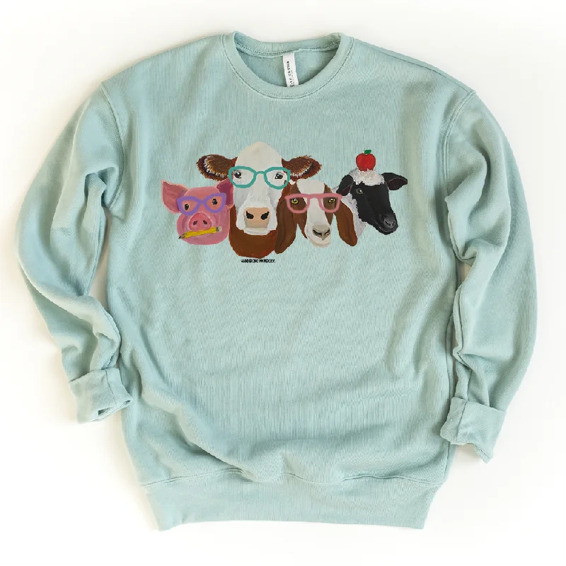 Women's Blouse with Shawl CollarNerdy Stock Crewneck (S-3XL) - Multiple Colors!