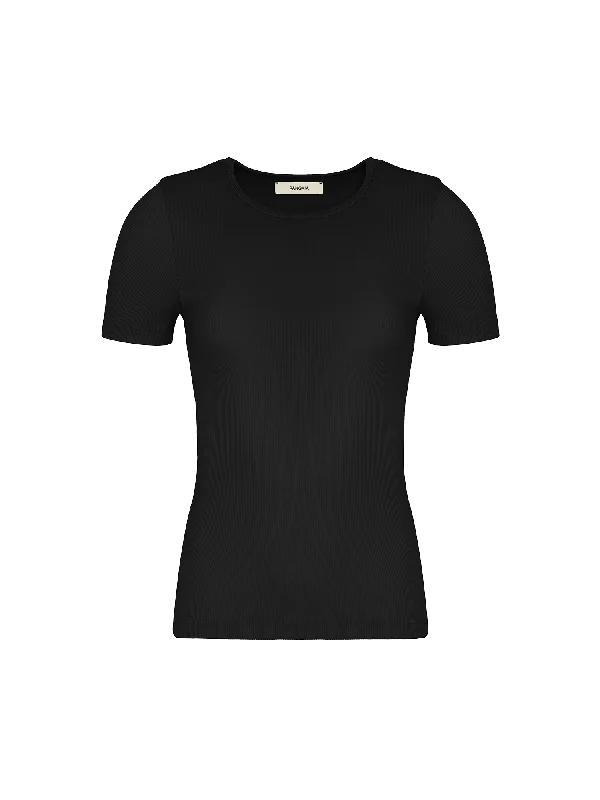 Women's Blouse with Square CollarWomen's 365 Lightweight Rib T-Shirt—black