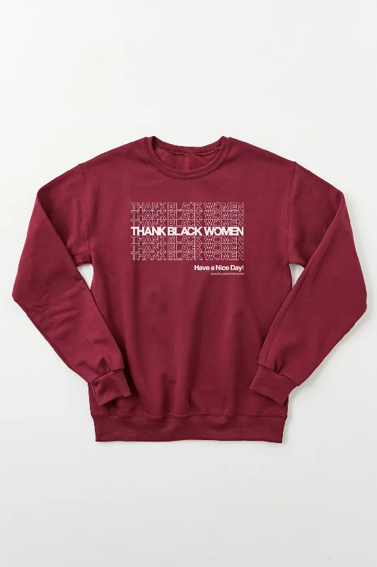 Women's Blouse for WeddingThank Black Women Crewneck