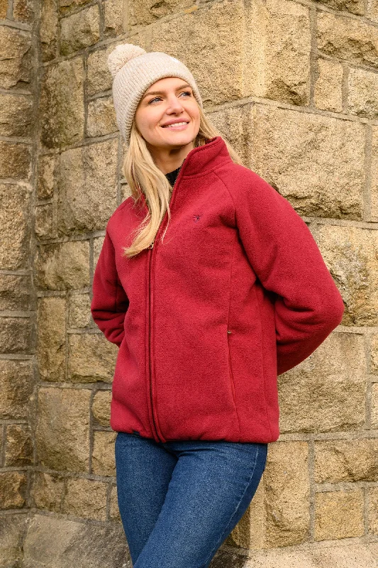 Women's Blouse with Narrow CollarAvon Waterproof Fleece - Maroon