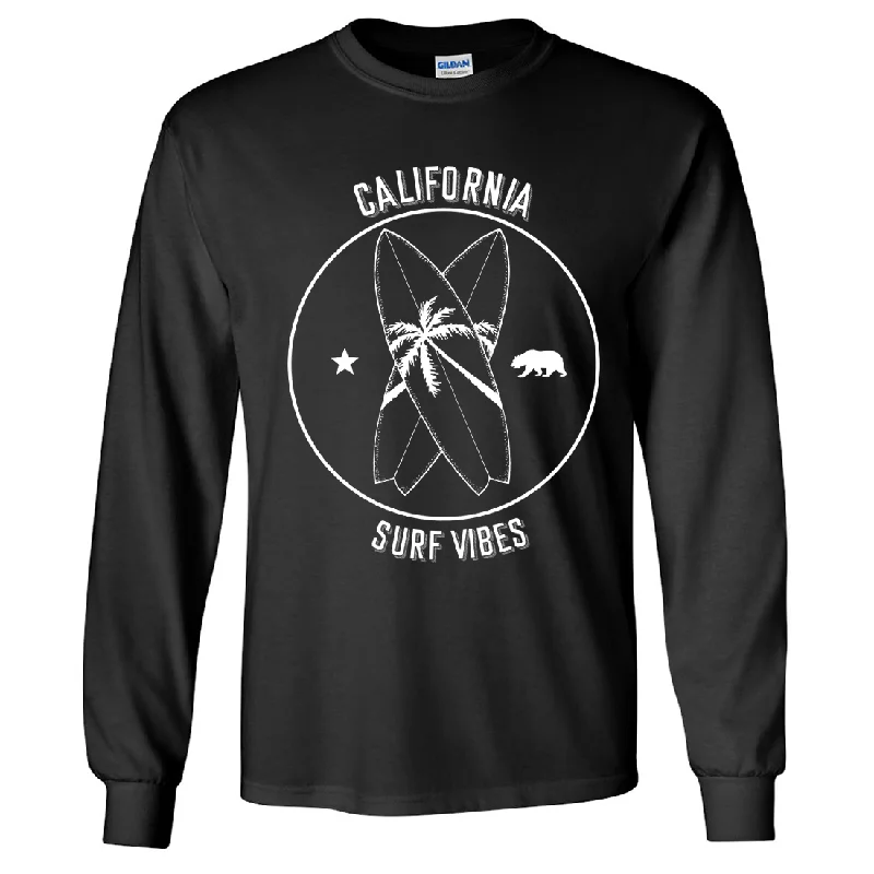 Women's Blouse for SchoolSurf Vibes White Print Long Sleeve Shirt