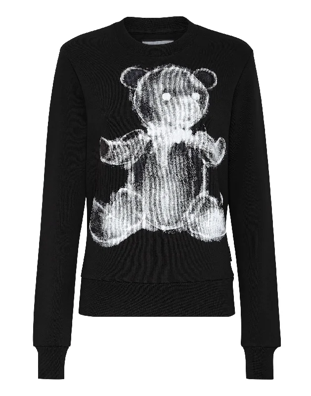 Women's Blouse with Narrow CollarSweatshirt LS Teddy Bear
