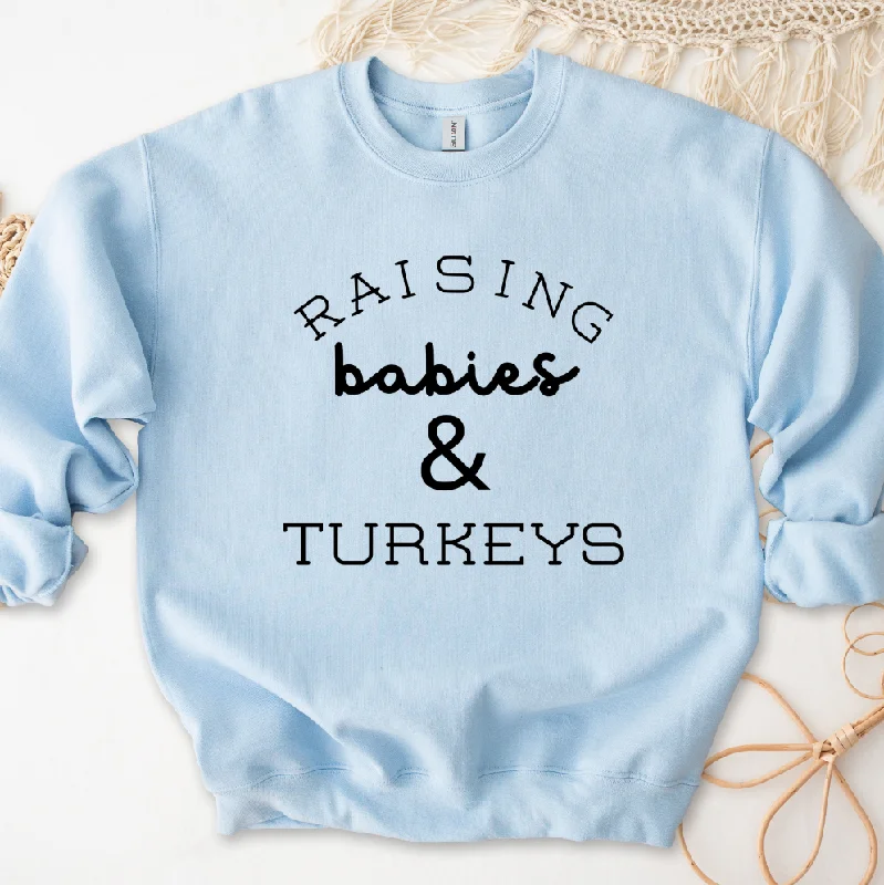 Women's Blouse with Low CollarRaising Babies & Turkeys Crewneck (S-3XL) - Multiple Colors!