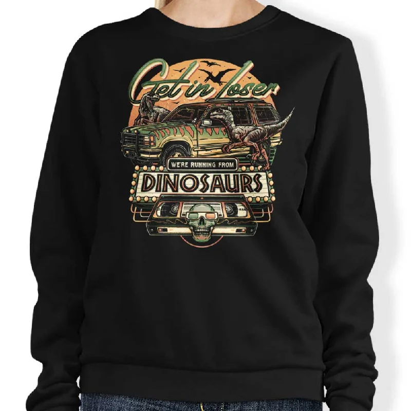 Women's Blouse with Sweetheart CollarWe're Running from Dinosaurs - Sweatshirt