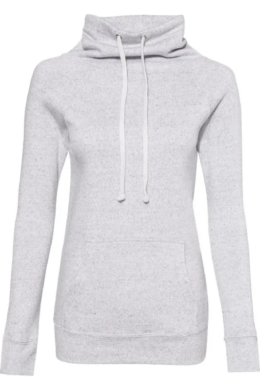Women's Blouse with High CollarMV Sport Womens Space-Dyed Cowl Neck Sweatshirt