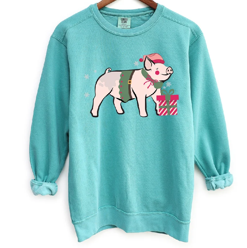 Women's Blouse with Shawl CollarElf Pig Crewneck (S-3XL) - Multiple Colors!