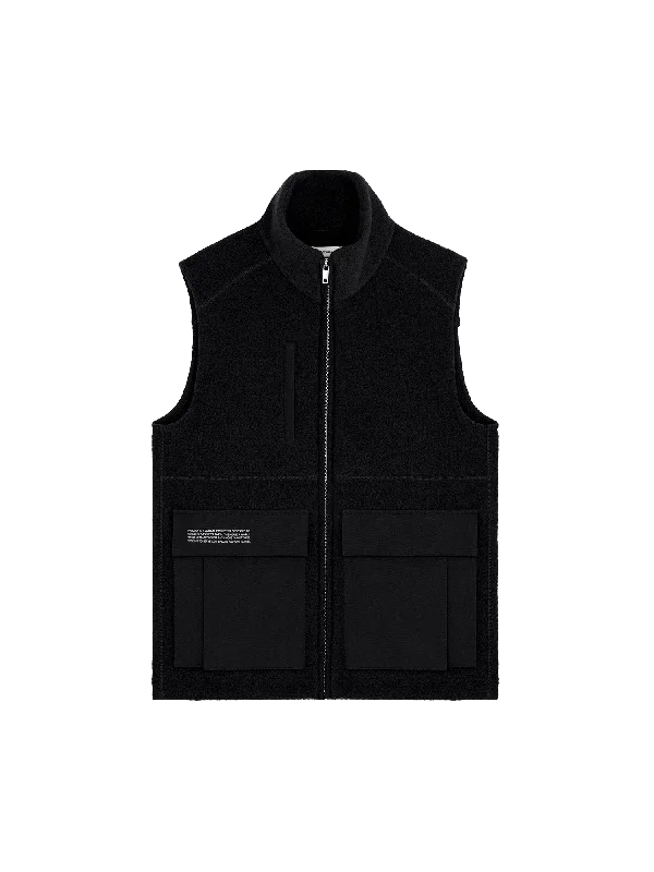 Women's Round-Neck BlouseWomen's DNA Utility Wool Gilet—black