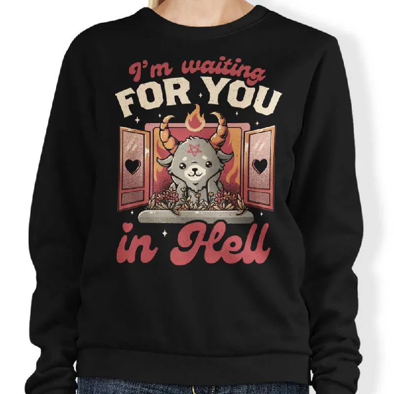 Women's Blouse with Sweetheart NeckWaiting for You - Sweatshirt