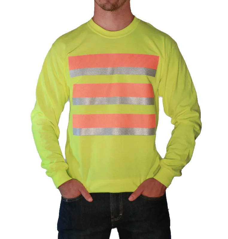 Women's Blouse with Notched CollarWhistle Workwear Safety Long Sleeve T-Shirt_Yellow