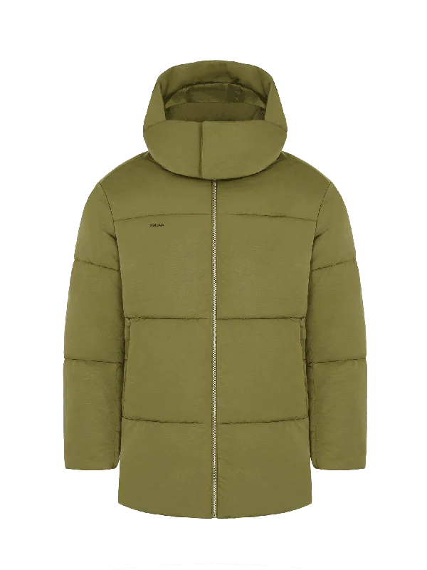 Women's Blouse with PatchesWomen's DNA Flower-Warmth Long Puffer—highland green