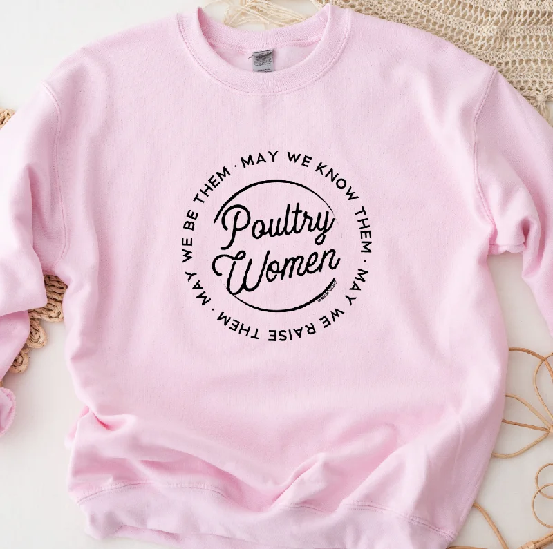 Women's Blouse with HoodPoultry Women Circle Crewneck (S-3XL) - Multiple Colors!