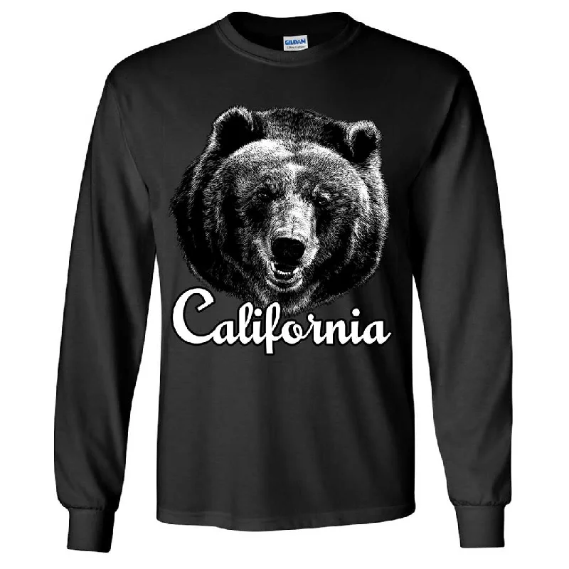 Women's Blouse with Rounded CollarCalifornia Grizzly Bear Long Sleeve Shirt
