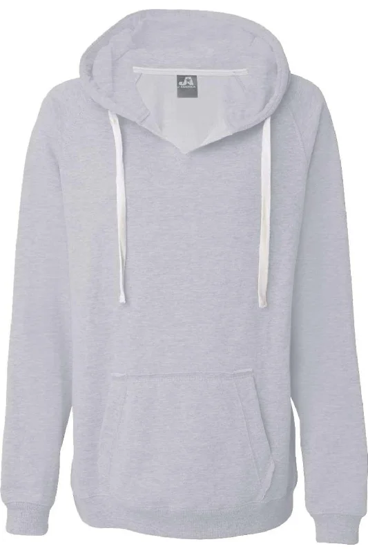 Women's Blouse with Low CollarJ. America Women´s Sueded V-Neck Hooded Sweatshirt