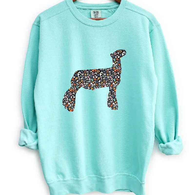 Women's Round-Neck BlouseColorful Cheetah Lamb Crewneck (S-3XL) - Multiple Colors!