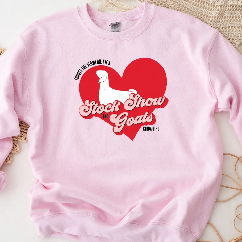 Women's Round-Neck BlouseForget The Flowers - Goat Crewneck (S-3XL) - Multiple Colors!