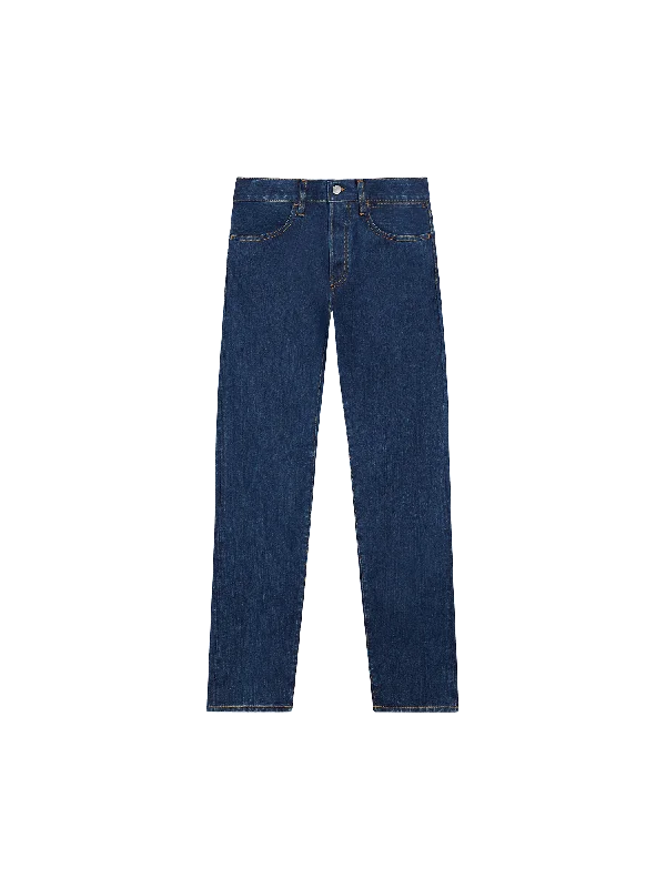 Women's Blouse with Wide CollarWomens Nettle Denim Straight Leg Jeans—mid wash