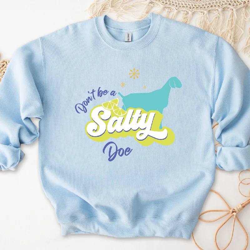 Women's Blouse with Shirt CollarDon't Be A Salty Dairy Goat Doe Crewneck (S-3XL) - Multiple Colors! Women's Blouse with Shirt CollarDon't Be A Salty Dairy Goat Doe Crewneck (S-3XL) - Multiple Colors!