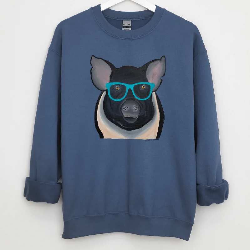 Women's Blouse with Square CollarNerdy Pig Hamp Crewneck (S-3XL) - Multiple Colors!