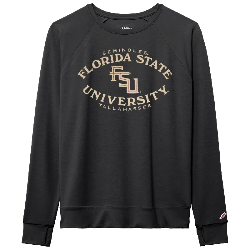 Women's Blouse with Rounded CollarLeague Women's Florida State University/Stacked FSU Design Long Sleeve T-shirt - Black Women's Blouse with Rounded CollarLeague Women's Florida State University/Stacked FSU Design Long Sleeve T-shirt - Black