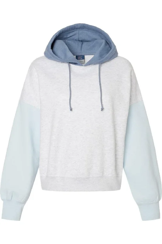 Women's Blouse with Short SleevesMV Sport Women´s Sueded Fleece Colorblocked Crop Hooded Sweatshirt Women's Blouse with Short SleevesMV Sport Women´s Sueded Fleece Colorblocked Crop Hooded Sweatshirt