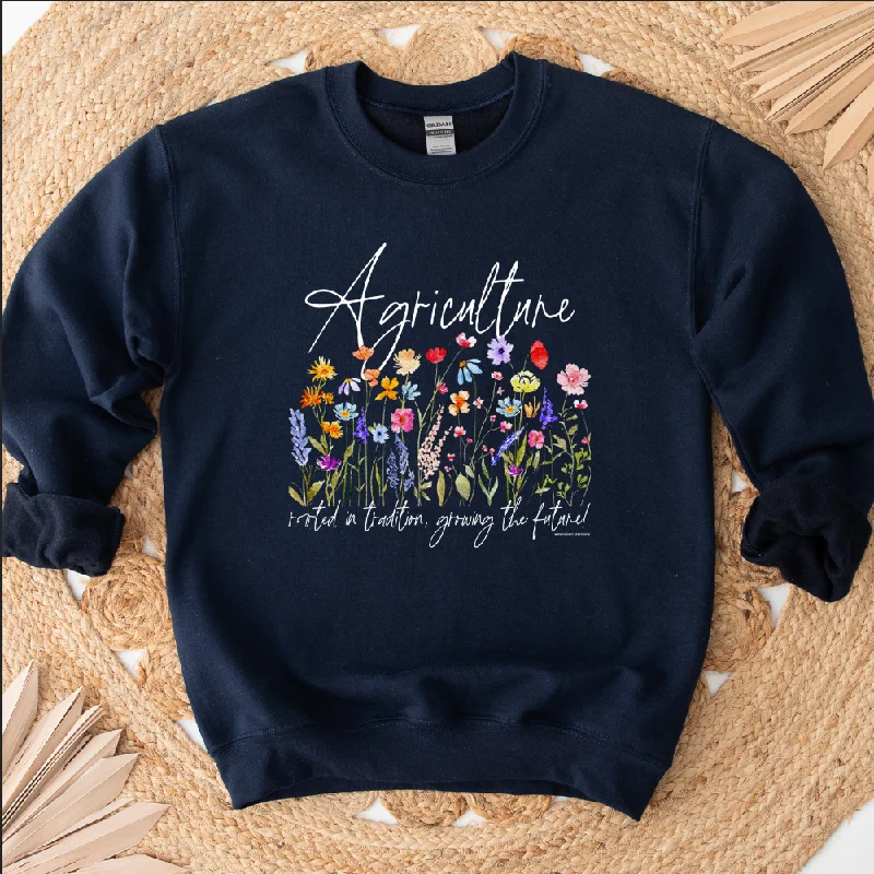 Women's Blouse with Cap SleevesAgriculture Rooted in Tradition Flowers Crewneck (S-3XL) - Multiple Colors!