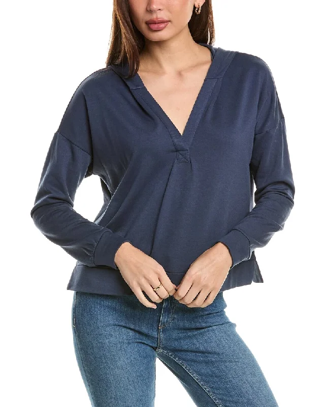 Women's Blouse with Low CollarBobeau Relaxed Hoodie