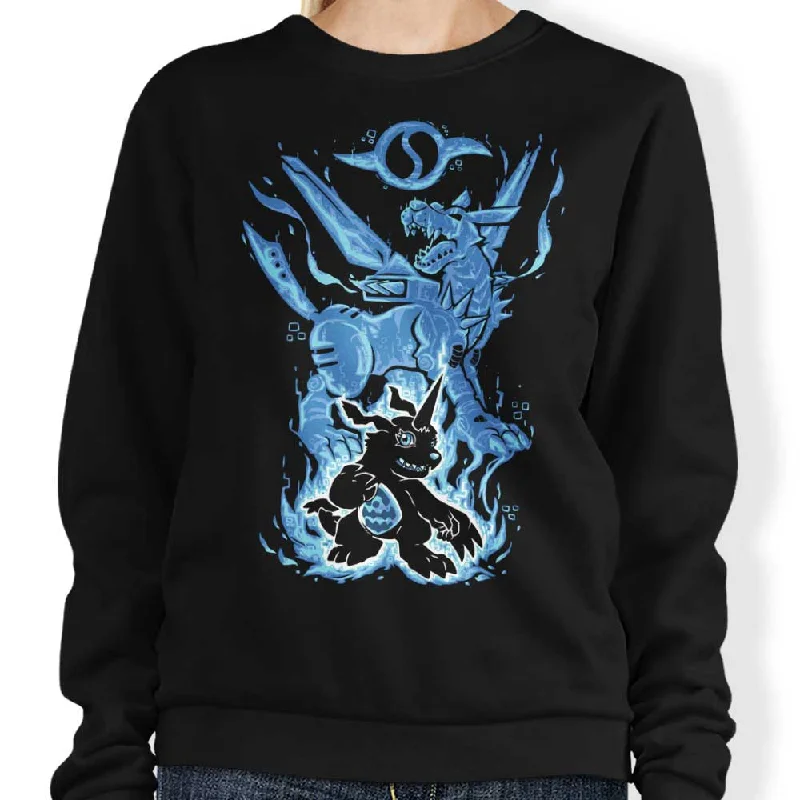 Women's Blouse with ButtonsDigital Friendship Within - Sweatshirt