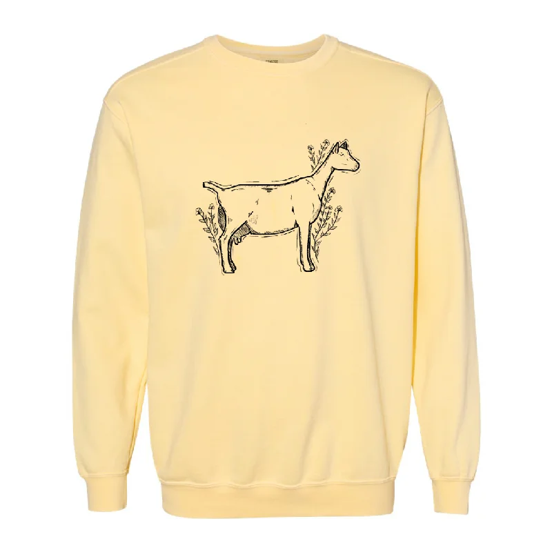 Women's Blouse with Square CollarFloral Sketch Dairy Crewneck (S-3XL) - Multiple Colors!