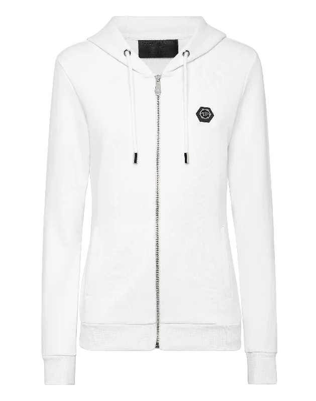 Women's Blouse with BeltHoodie Sweatjacket Full Zip