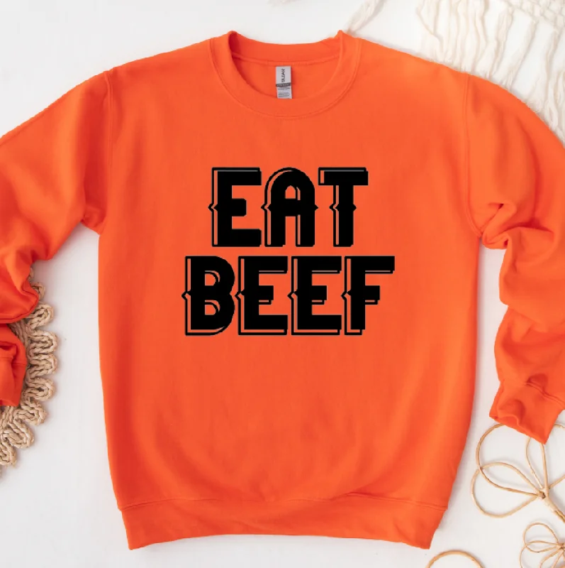Women's Blouse with Notched CollarEAT BEEF Crewneck (S-3XL) - Multiple Colors!
