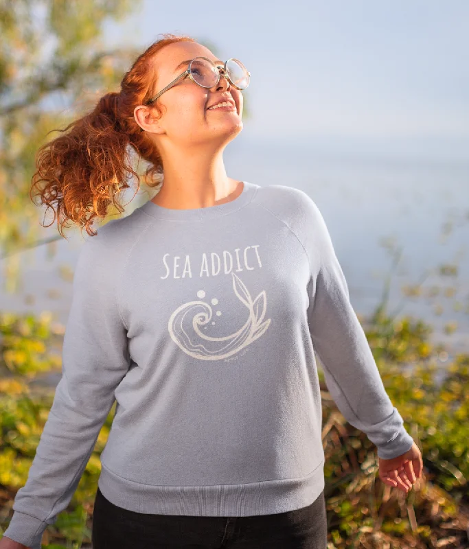 Women's Blouse with V-Shaped CollarSea Addict Organic Cotton Sweatshirt