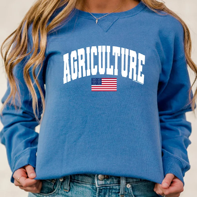 Women's Blouse with Square CollarAgriculture Flag Crewneck (S-3XL) - Multiple Colors! Women's Blouse with Square CollarAgriculture Flag Crewneck (S-3XL) - Multiple Colors!