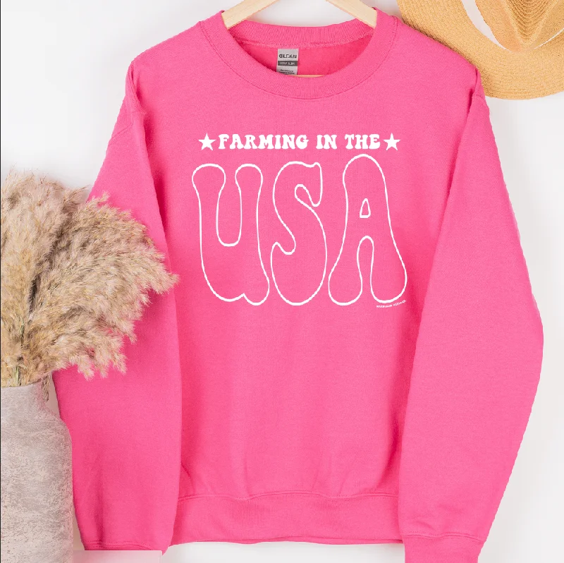 Women's Blouse with U-Shaped CollarFarming In The USA Crewneck (S-3XL) - Multiple Colors! Women's Blouse with U-Shaped CollarFarming In The USA Crewneck (S-3XL) - Multiple Colors!
