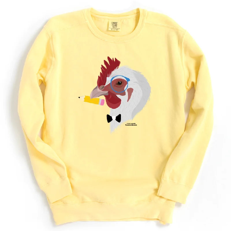 Women's Blouse with Sweetheart CollarNerdy Chicken Crewneck (S-3XL) - Multiple Colors!