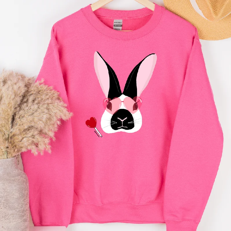 Women's Blouse with FlouncesLove Struck Rabbit Crewneck (S-3XL) - Multiple Colors!