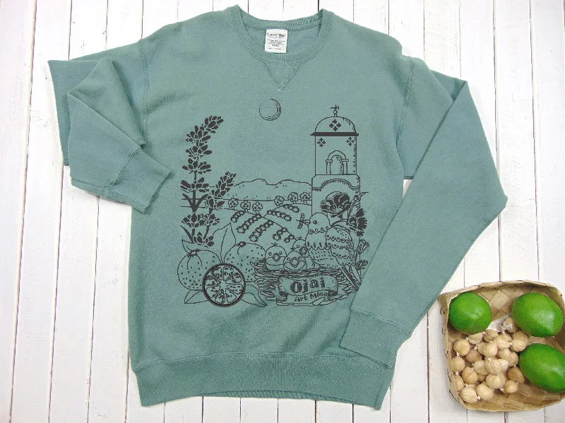 Women's Blouse for Casual WearUnisex Sweatshirt "Ojai California" [American Grown Cotton] FREE SHIPPING